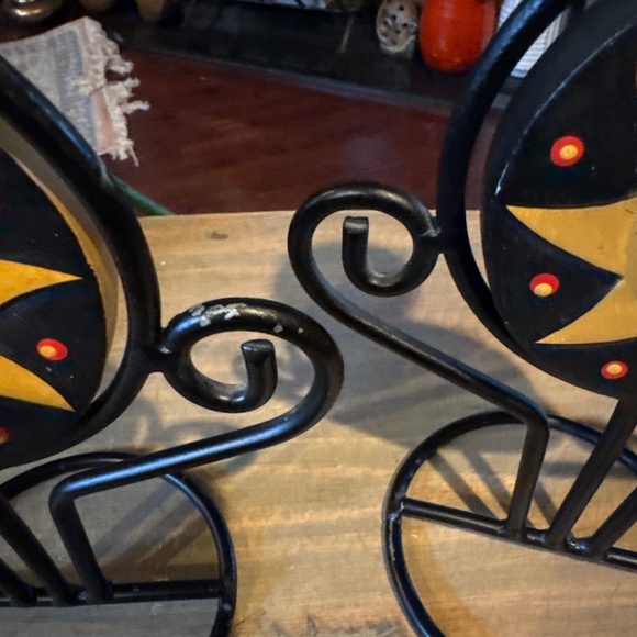 SUN AND MOON CELESTIAL METAL CANDLE STICKS HOLDERS - Picture 5 of 5